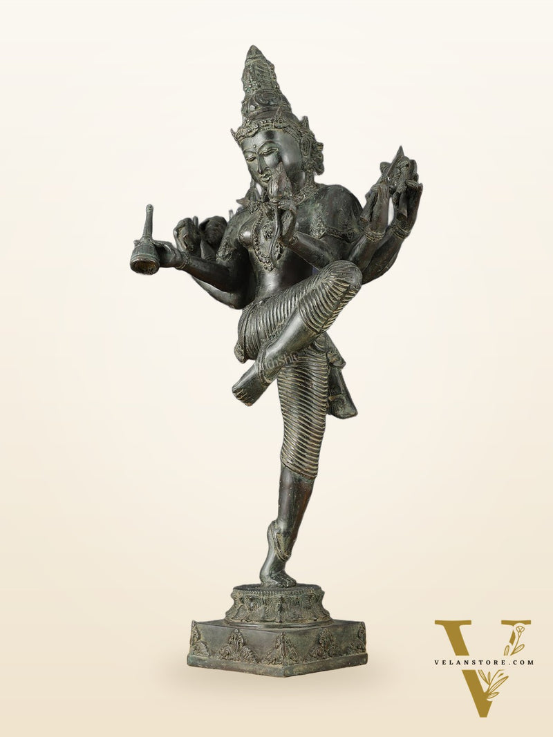 Indonesian Bronze Dancing Parvati Statue | Lost Wax Sculpture | 24"