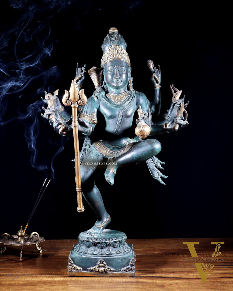 Indonesian Bronze Dancing Shiva Nataraja Sculpture – 24" Height