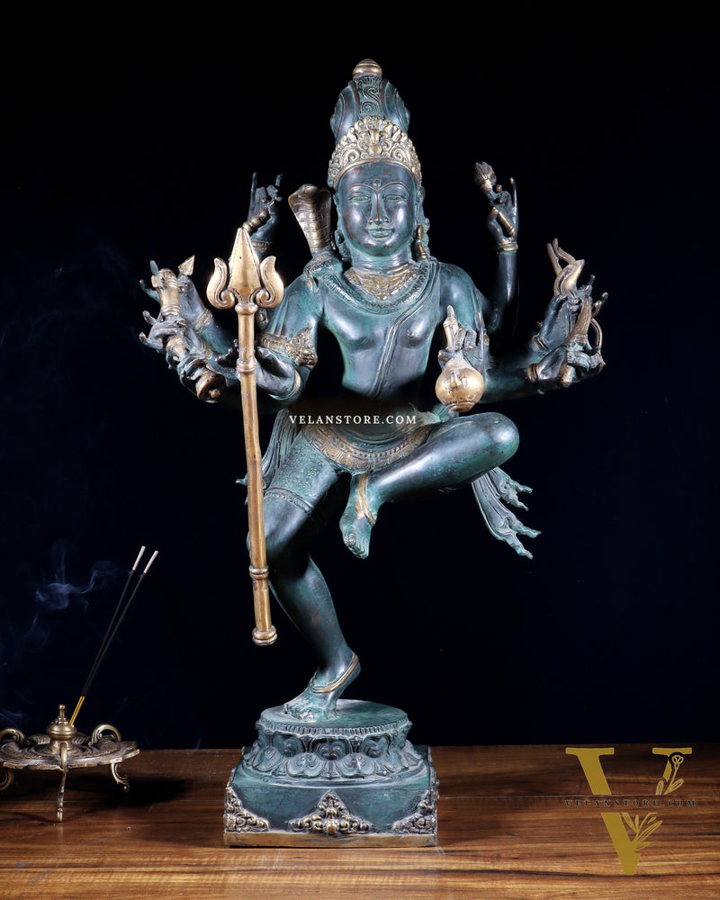 Indonesian Bronze Dancing Shiva Nataraja Sculpture – 24" Height