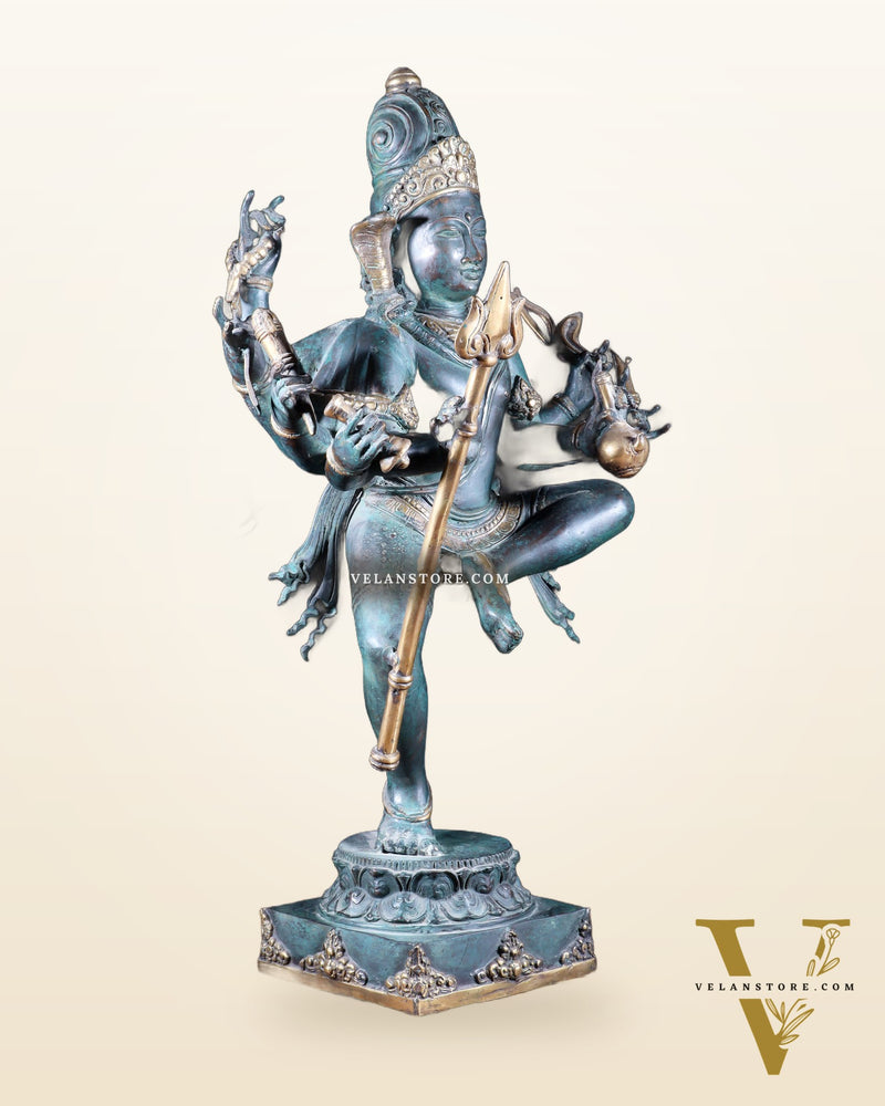 Indonesian Bronze Dancing Shiva Nataraja Sculpture – 24" Height