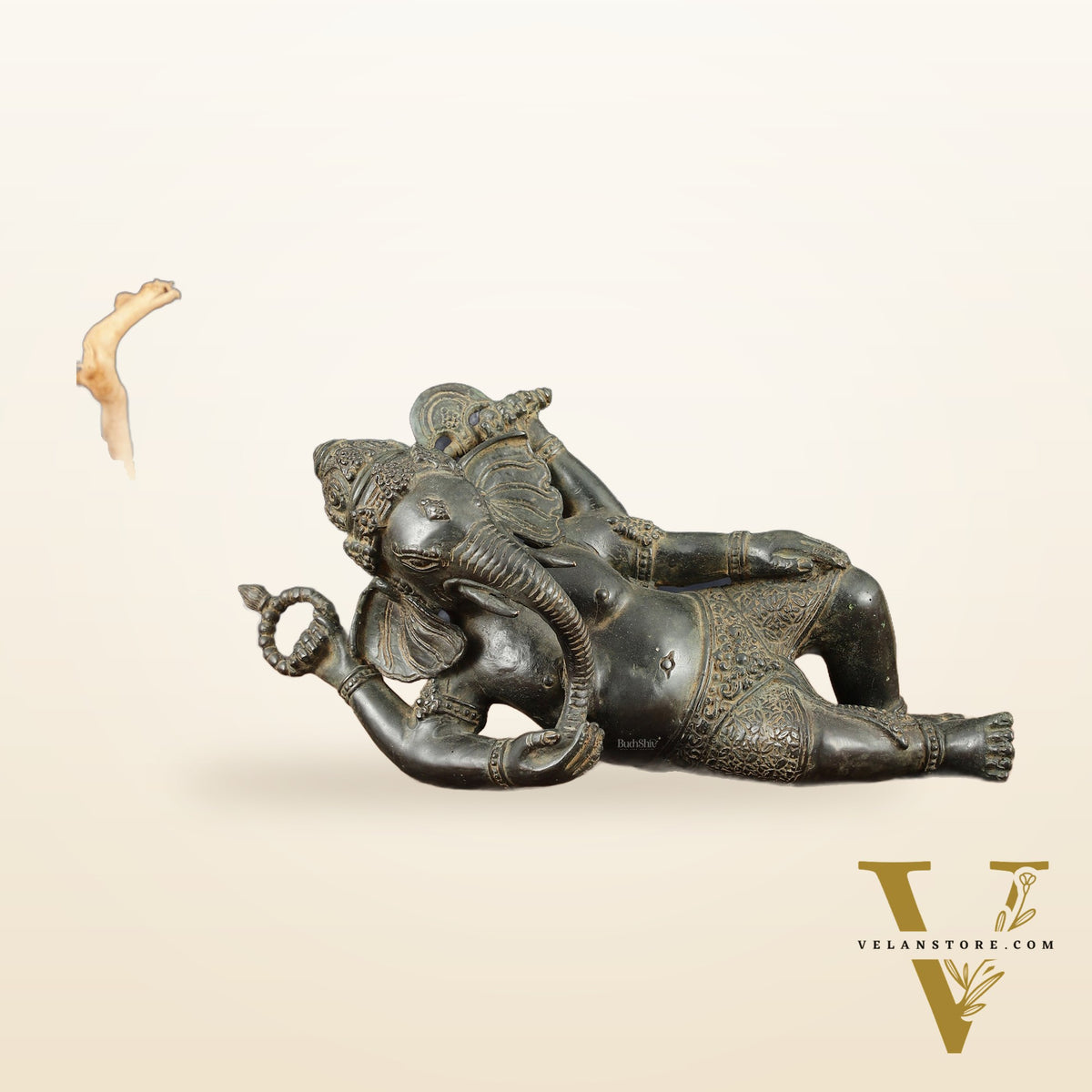 Indonesian Bronze Ganesha Sculpture | Lost Wax Casting 12" wide