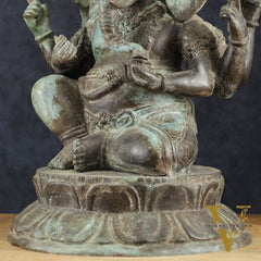 Indonesian Bronze Ganesha Statue | Lost Wax Sculpture | 17"