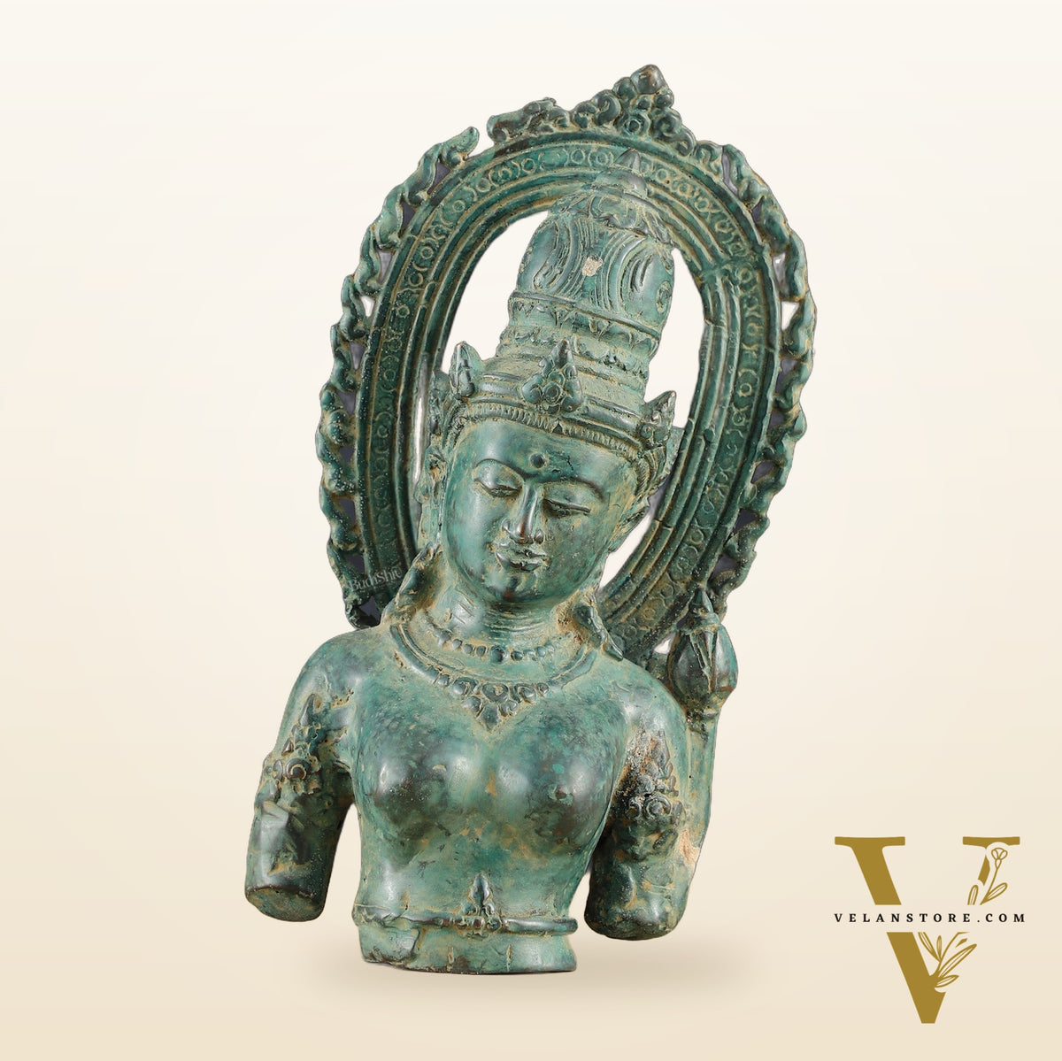 Indonesian Bronze Goddess Parvati Statue | Vintage Lost Wax Casting | 11"