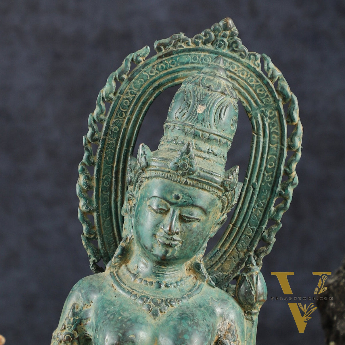 Indonesian Bronze Goddess Parvati Statue | Vintage Lost Wax Casting | 11"