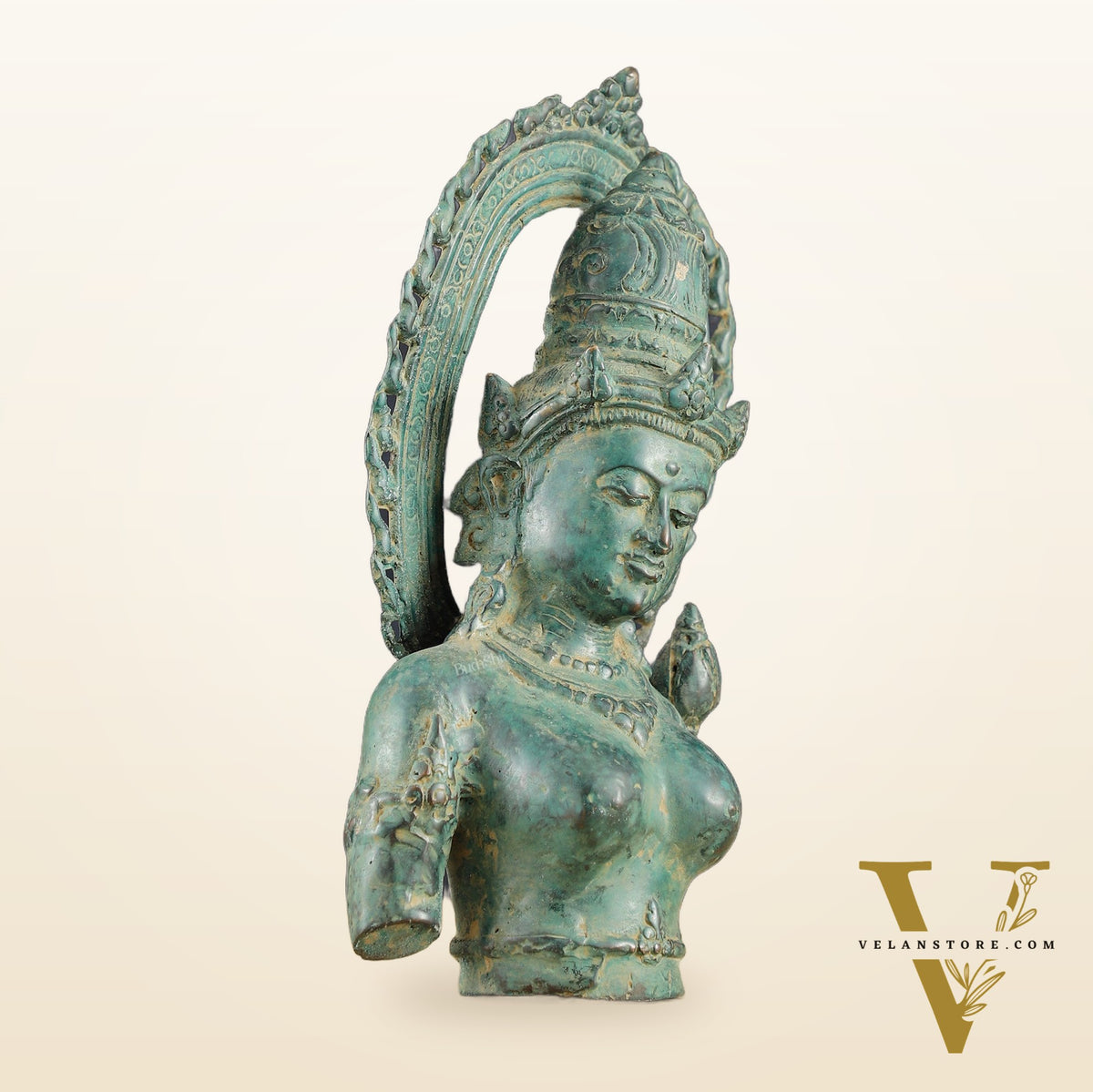 Indonesian Bronze Goddess Parvati Statue | Vintage Lost Wax Casting | 11"