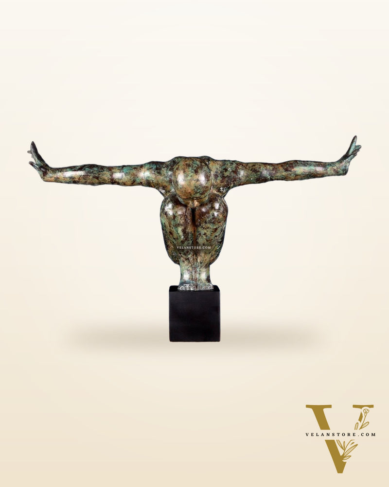 Indonesian Bronze Gymnast Decorative Artifact - The equilibrium