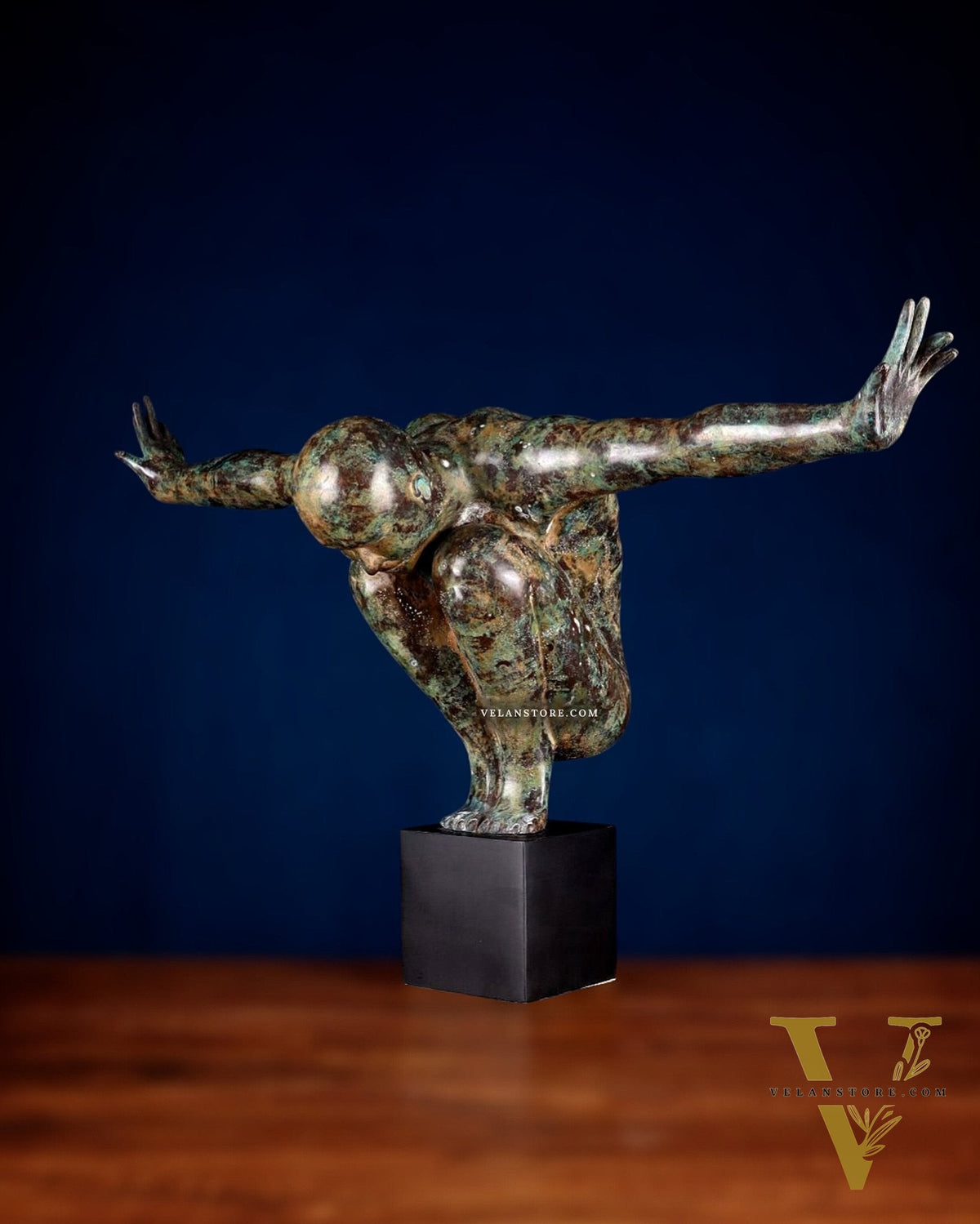Indonesian Bronze Gymnast Decorative Artifact - The equilibrium