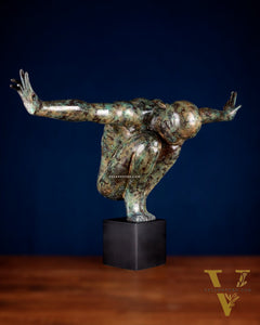 Indonesian Bronze Gymnast Decorative Artifact - The equilibrium