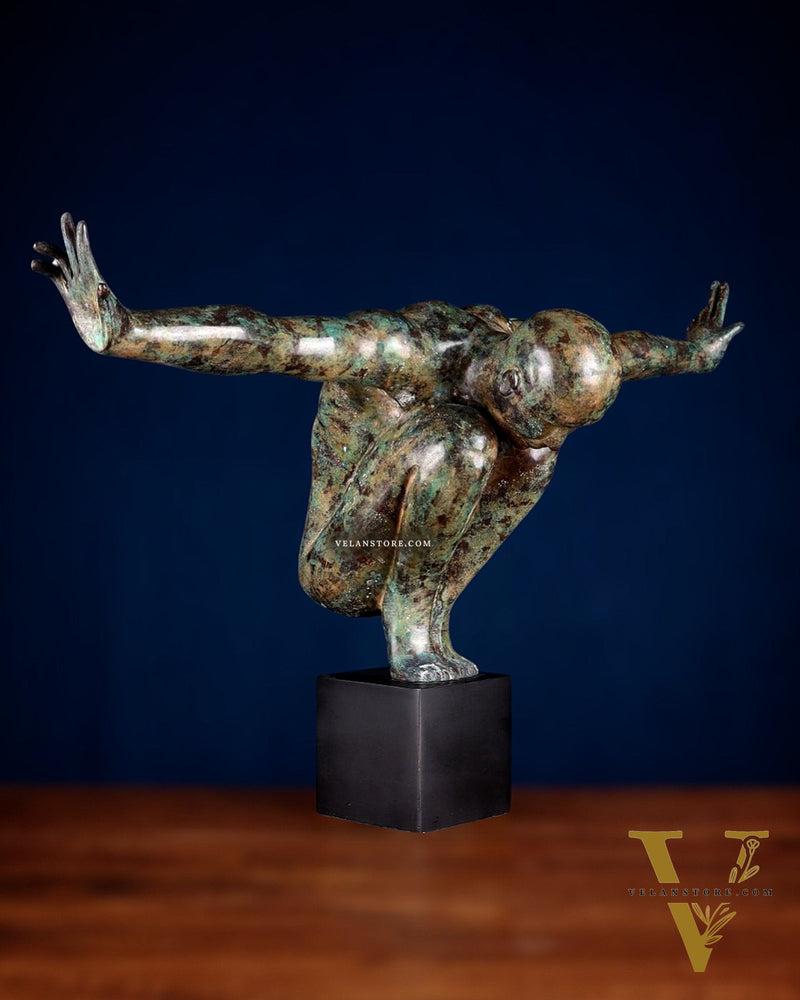 Indonesian Bronze Gymnast Decorative Artifact - The equilibrium