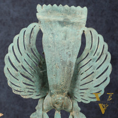 Indonesian Bronze Lord Vishnu Riding on Garuda Sculpture | Lost Wax | 21" Height |