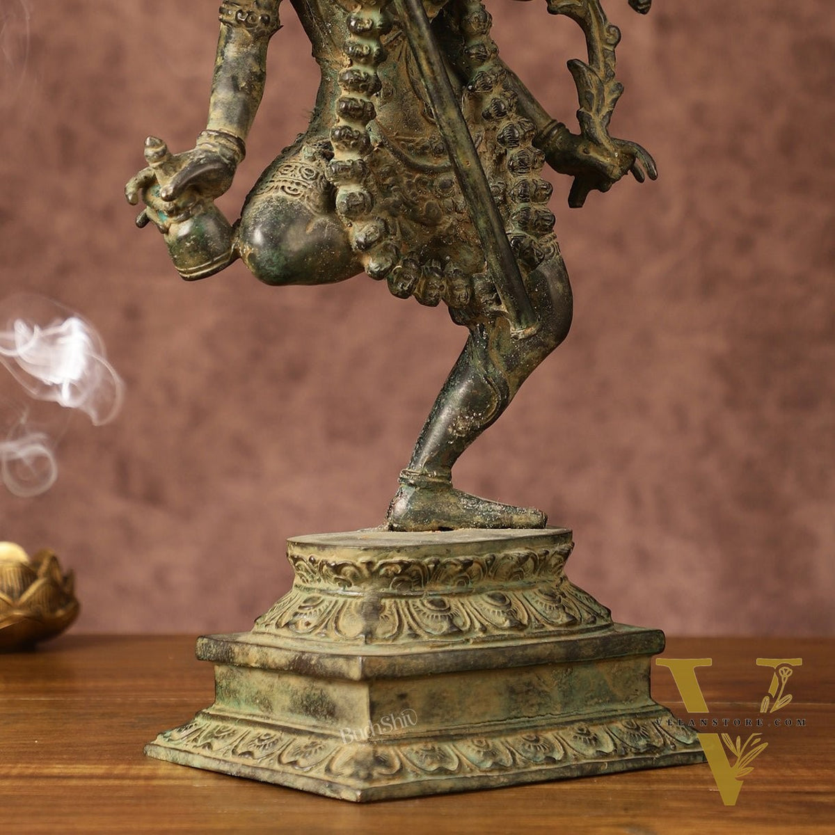 Indonesian Bronze Rare Dancing Mahakali Ma Statue | Height: 16.5 inch