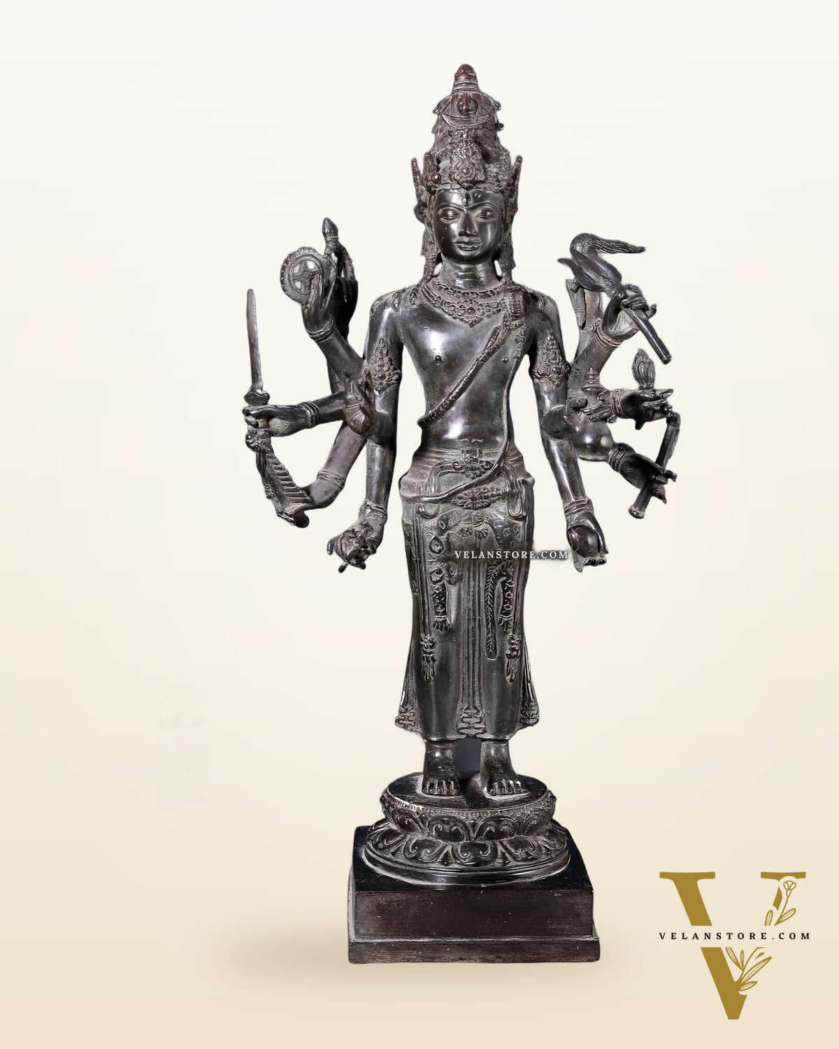 Indonesian Bronze Standing Shiva – Restorer of Cosmic Order | Java Museum-Style Sculpture