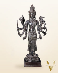 Indonesian Bronze Standing Shiva – Restorer of Cosmic Order | Java Museum-Style Sculpture