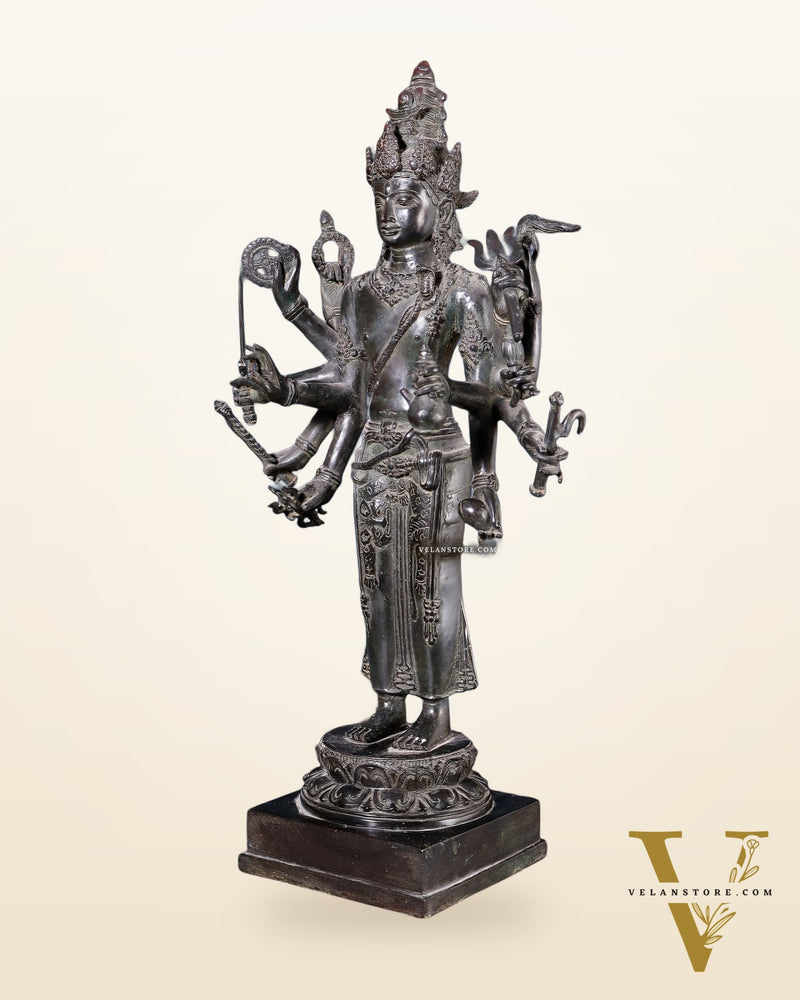 Indonesian Bronze Standing Shiva – Restorer of Cosmic Order | Java Museum-Style Sculpture