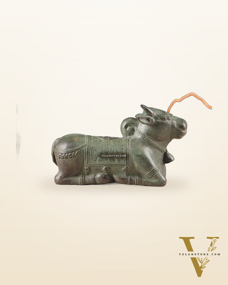 Indonesian Bronze Vintage Nandi Sculpture 8.5"