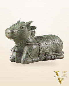Indonesian Bronze Vintage Nandi Sculpture 8.5"