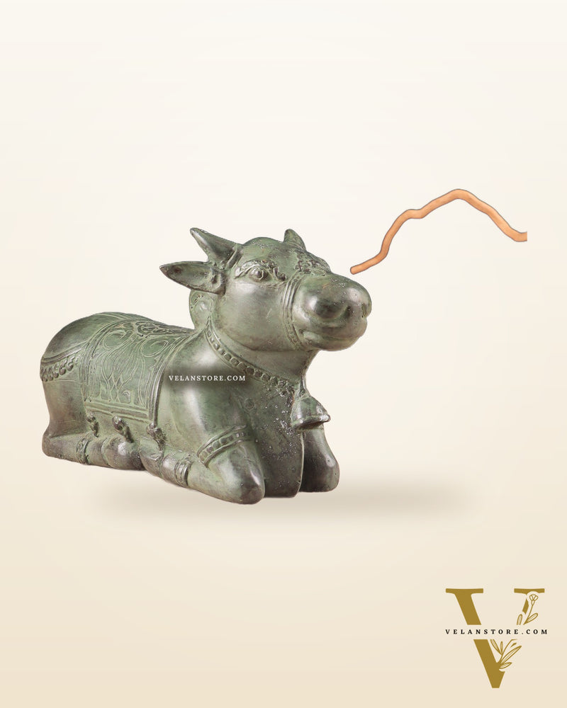 Indonesian Bronze Vintage Nandi Sculpture 8.5"