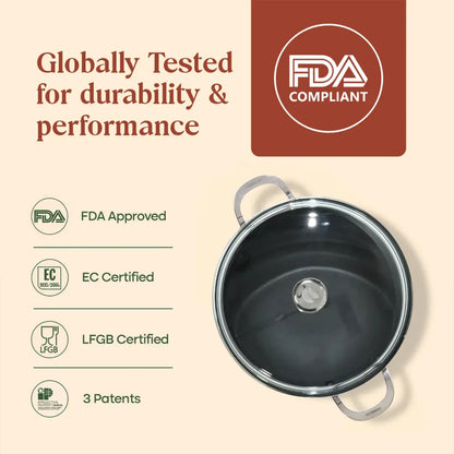 No. 9 Enamel Cast Iron Kadai LITE (2.1L)