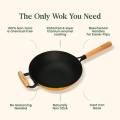 No. 10 Cast Iron Wok LITE (26cm)