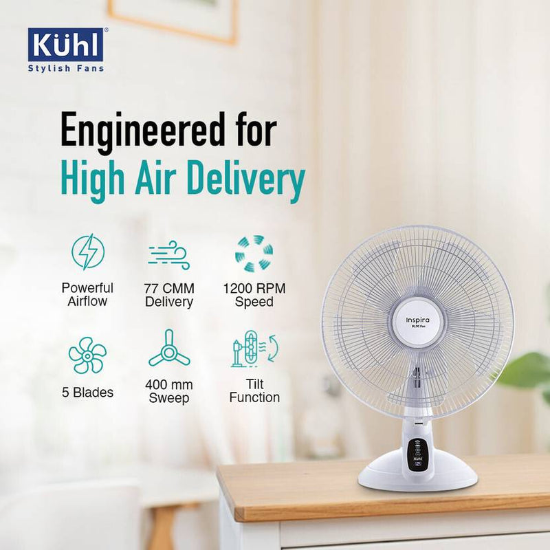 KUHL Inspira T1 400mm Power SavingFan Table Fan-5
