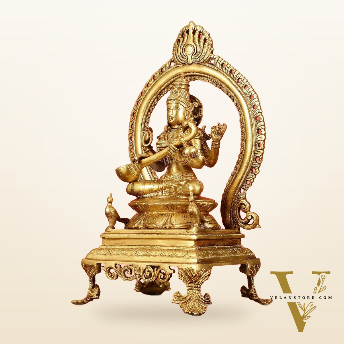 Inspiring Brass Saraswati Idol 15 inch