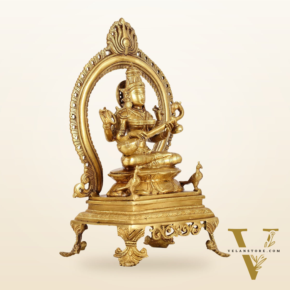 Inspiring Brass Saraswati Idol 15 inch