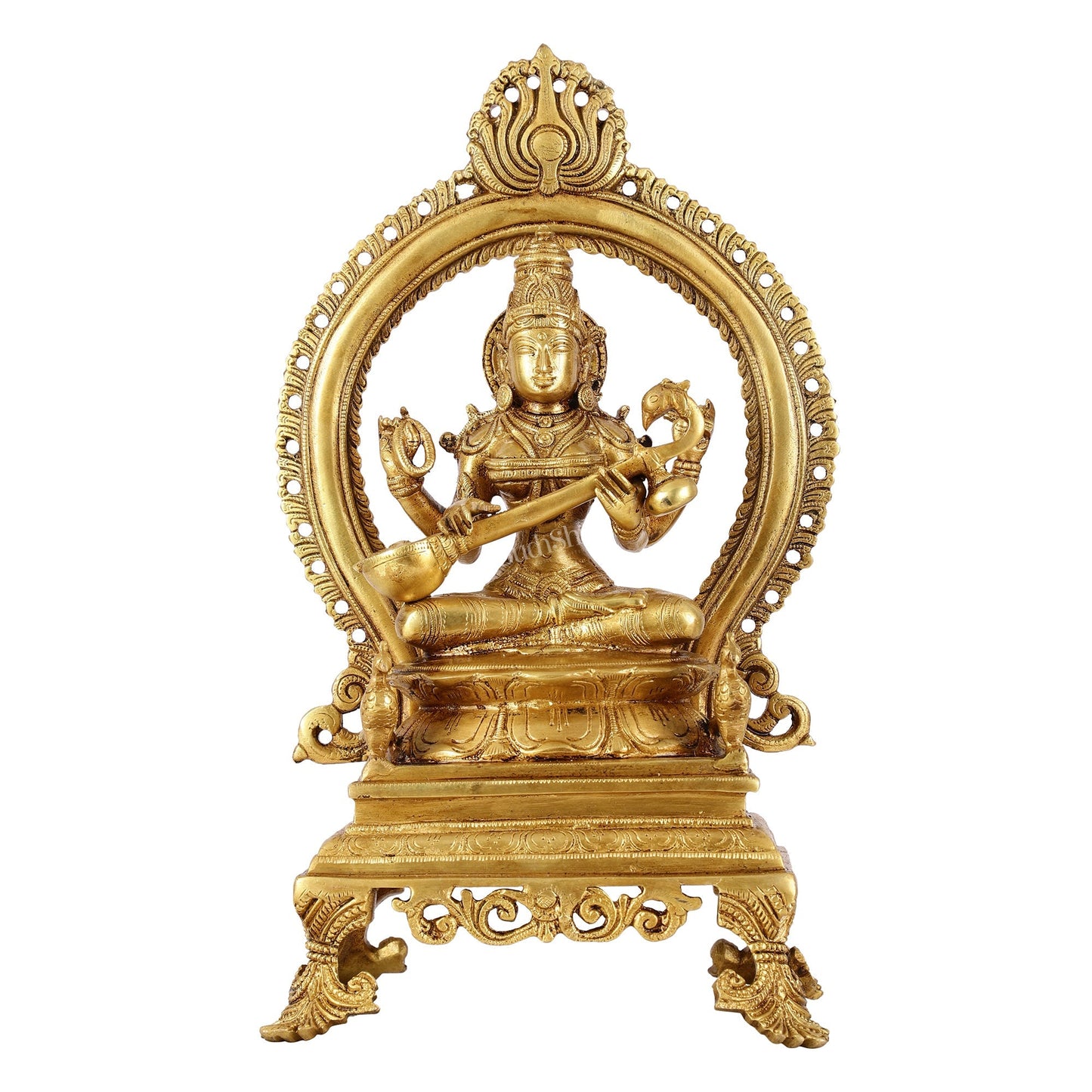 Inspiring Brass Saraswati Idol 15 inch