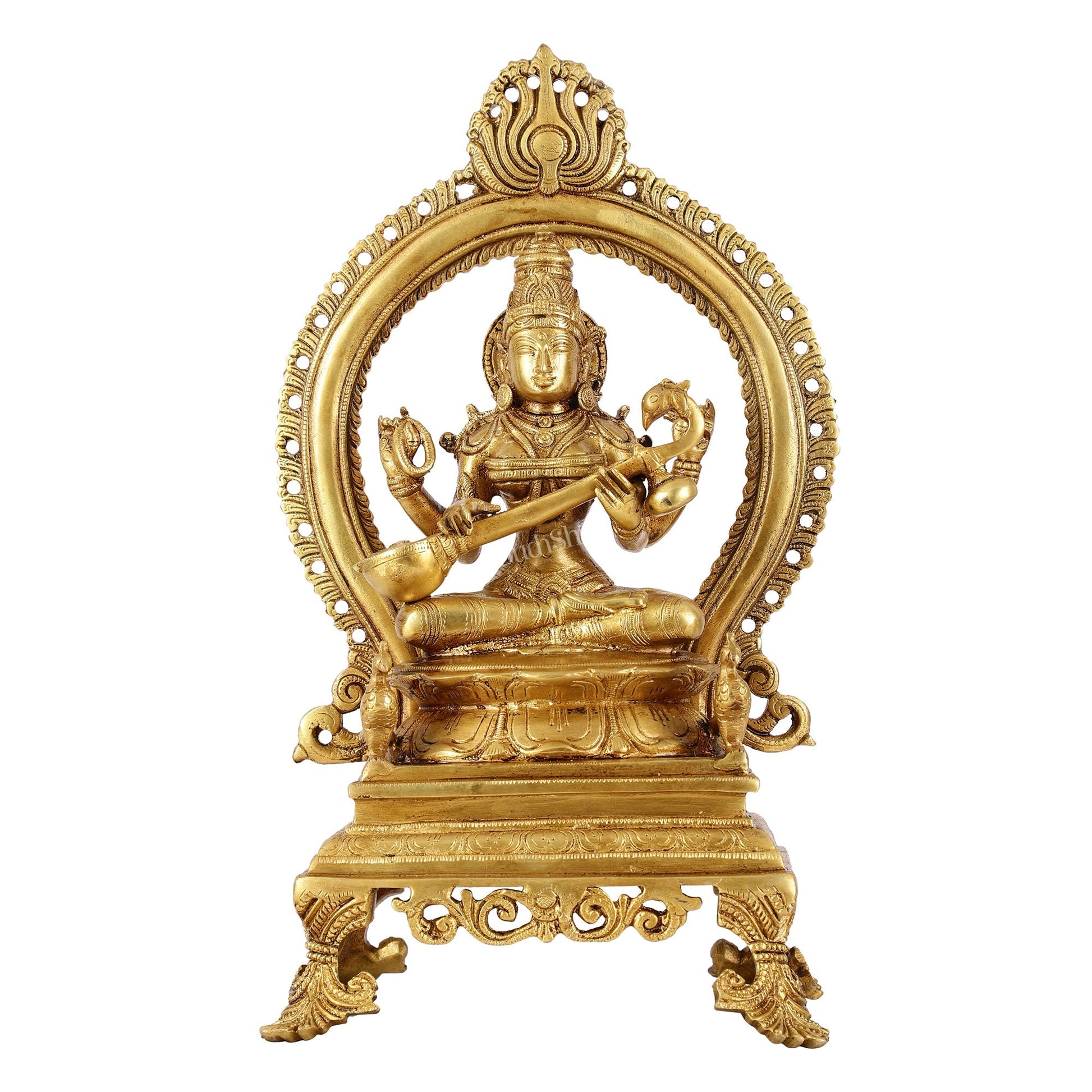 Inspiring Brass Saraswati Idol 15 inch