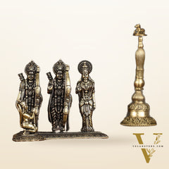 Intricate Brass Lightweight Ram Darbar Idol - 3" Tall