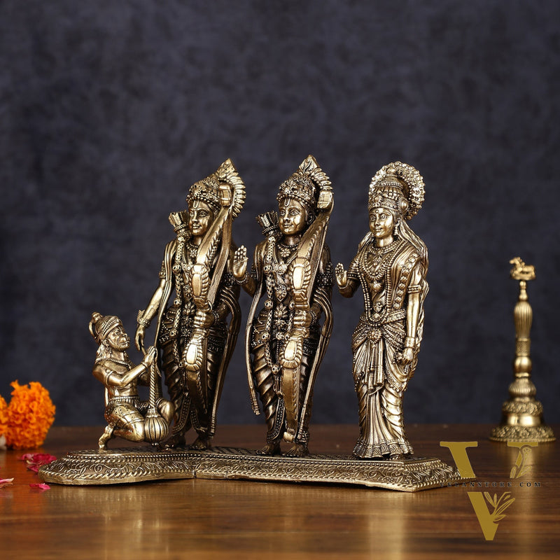Intricate Brass Lightweight Ram Darbar Idol - 6.5" Tall