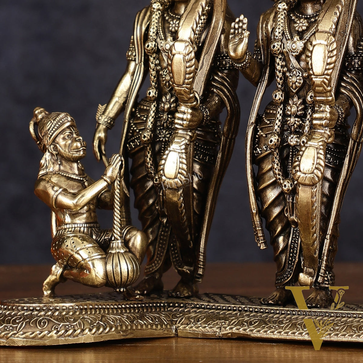 Intricate Brass Lightweight Ram Darbar Idol - 6.5" Tall