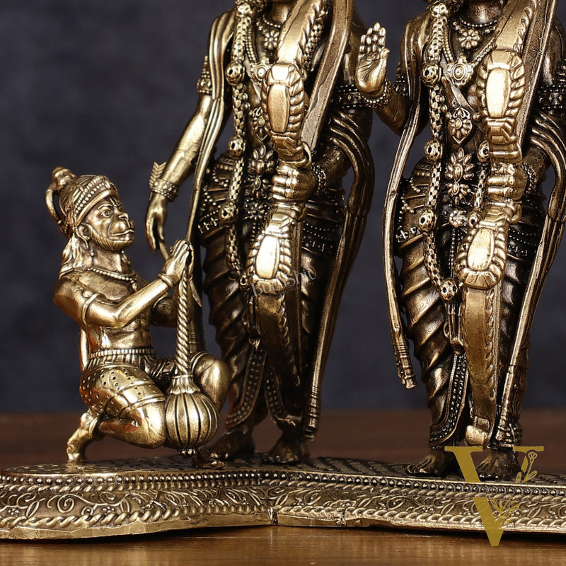 Intricate Brass Lightweight Ram Darbar Idol - 6.5" Tall