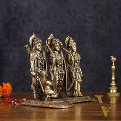 Intricate Brass Lightweight Ram Darbar Idol - 6.5" Tall
