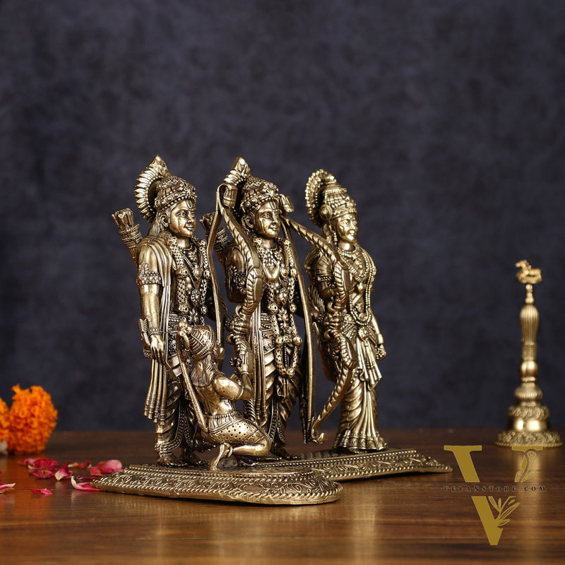 Intricate Brass Lightweight Ram Darbar Idol - 6.5" Tall