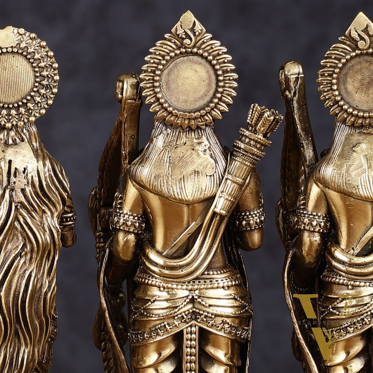 Intricate Brass Lightweight Ram Darbar Idol - 6.5" Tall