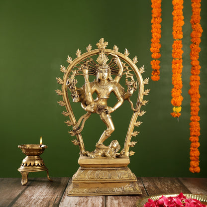 Brass Nataraja Statue | 18" Urdhava Tandava Pose