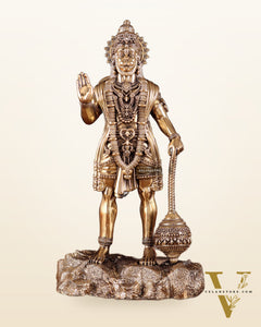 Intricate Brass Standing Hanuman Ji Idol – Superfine Finish | 12"