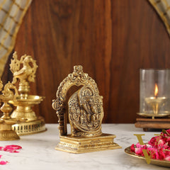 Intricate Brass Superfine Ravalnath Idol with Arch | 6" Height | Spiritual Splendor