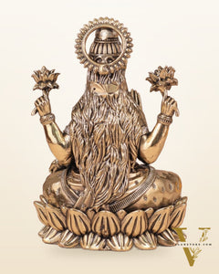 Intricate Lakshmi Superfine Brass Idol with Clear Detailing