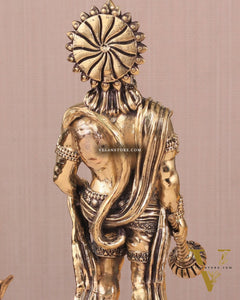 Intricate Standing Hanuman Ji Brass Sculpture - 10.5"