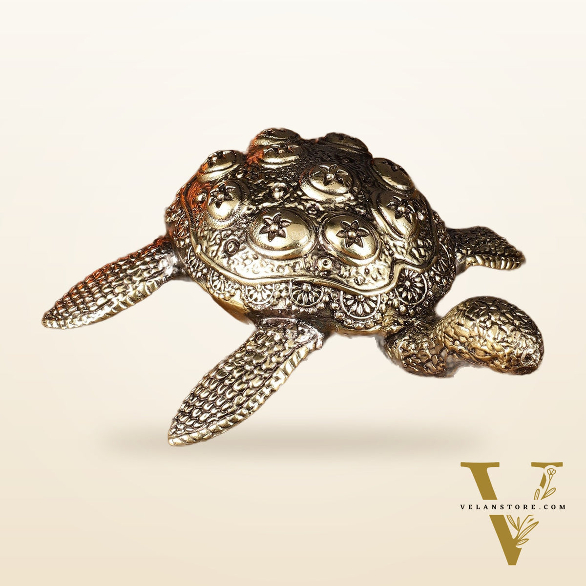 Intricate Superfine Brass Vastu Tortoise Showpiece