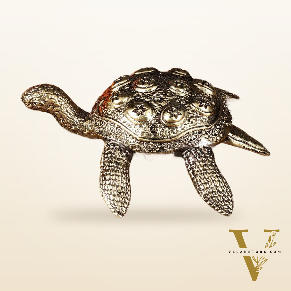 Intricate Superfine Brass Vastu Tortoise Showpiece