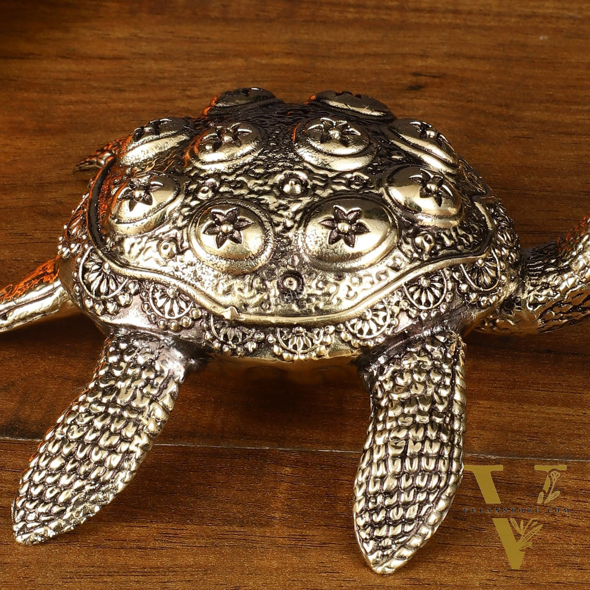 Intricate Superfine Brass Vastu Tortoise Showpiece