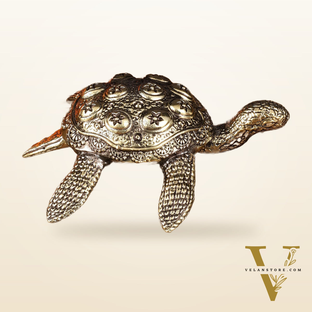 Intricate Superfine Brass Vastu Tortoise Showpiece