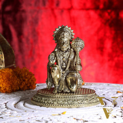 Intricately Carved Pure Brass Hanuman Ji Statue - 3 Inch Superfine