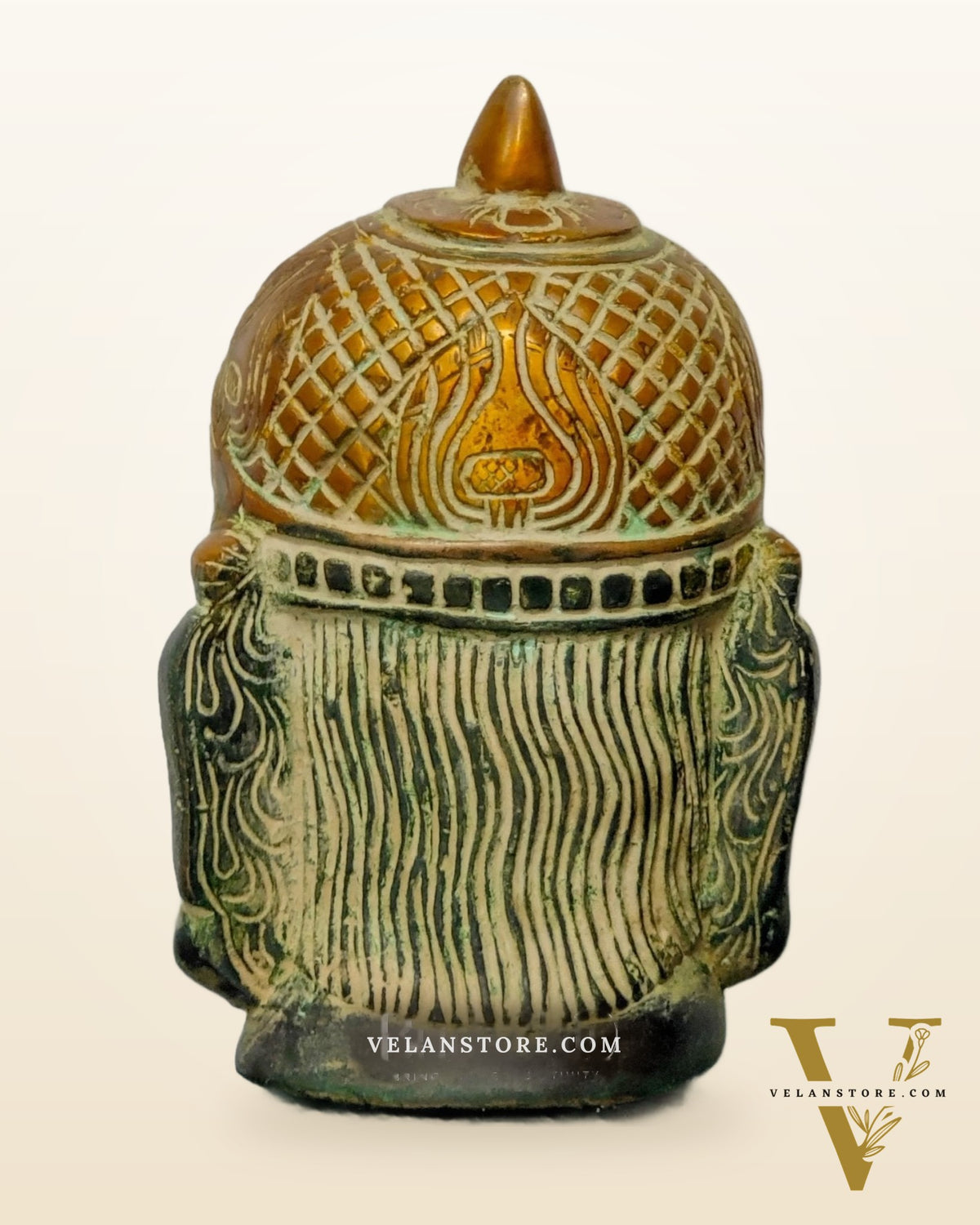 Intricately Handcrafted Brass Lord Hanuman Bust | 7.5" Height | Tabletop Decor