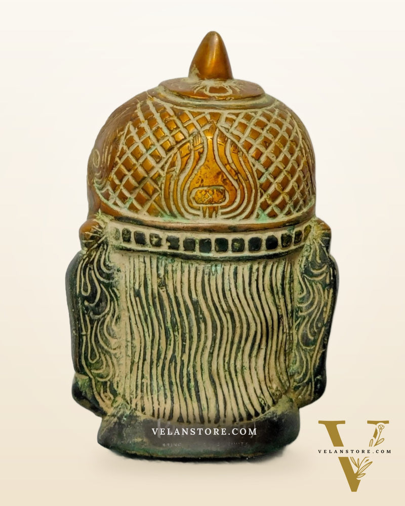 Intricately Handcrafted Brass Lord Hanuman Bust | 7.5" Height | Tabletop Decor