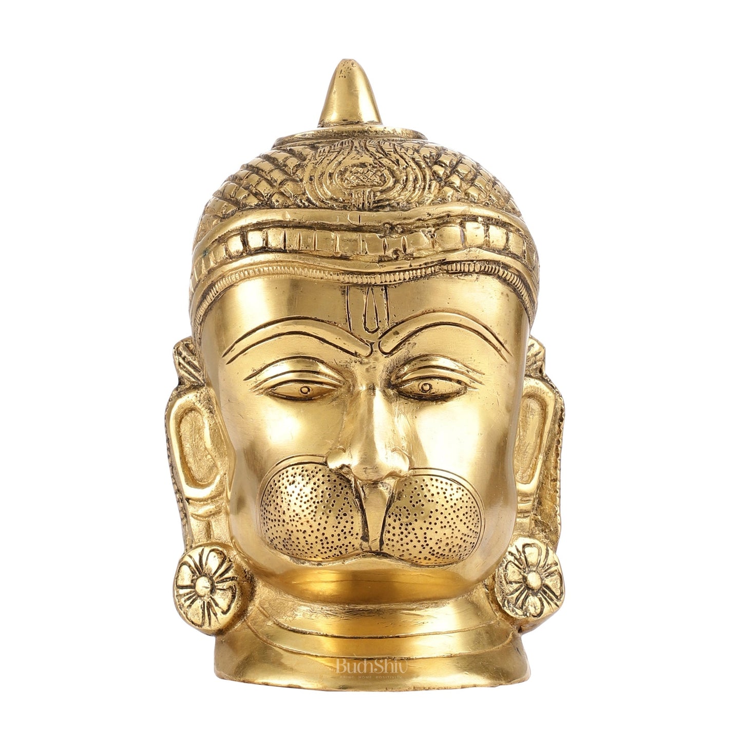 Intricately Handcrafted Brass Lord Hanuman Bust | 7.5"
