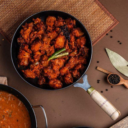 100% Pure Iron Kadai+ Fry Pan+ Tadka Pan, Cookware Set, Toxin-free,Naturally Non-stick,Pre-seasoned