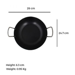 100% Pure Iron Kadai+ Fry Pan+ Tadka Pan, Cookware Set, Toxin-free,Naturally Non-stick,Pre-seasoned